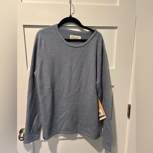 NWT Purnell Wool Blend Crew Sweater Blue/Grey Womens Size Medium